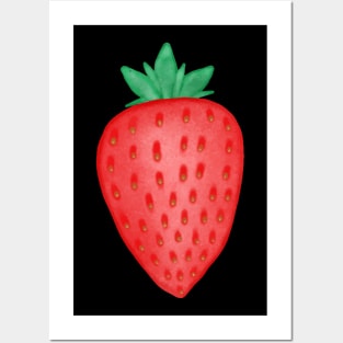 Red Juicy Strawberry Posters and Art